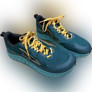 Altra Outroad Trail Running Shoes Men’s 9 Teal Blue Yellow Lightweight